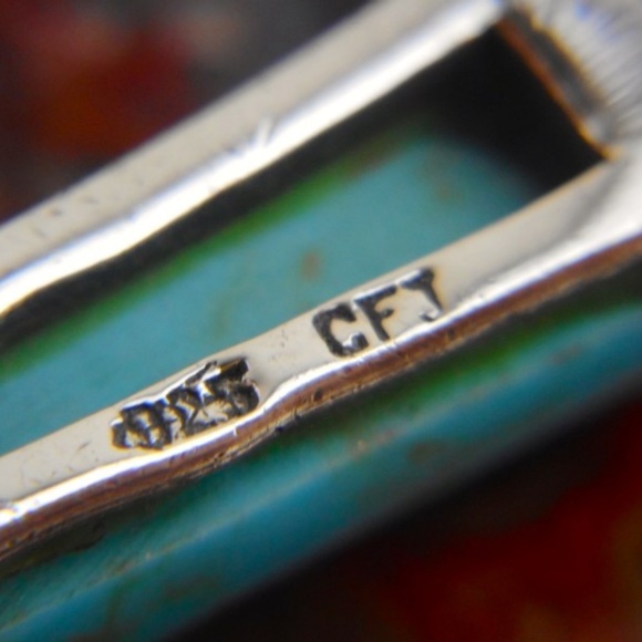 925 STER.,TURQUOISE, MARCASITE NECKLACE 16" 14g 💝 - Picture 4 of 6